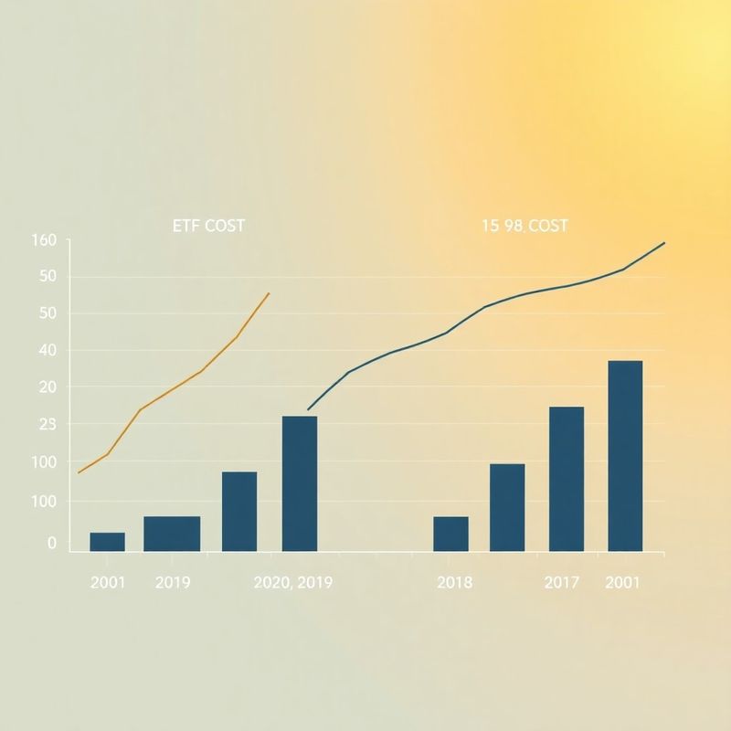 Grafic comparativ costuri ETF vs. fond mutual